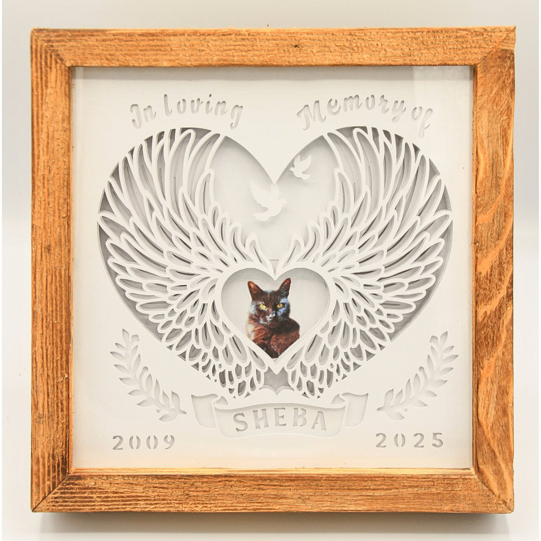 Erinnerungslicht als personalisiertes Fotoandenken an Katzen unbeleuchtet- unverzichtbar schön - responsible handmade design