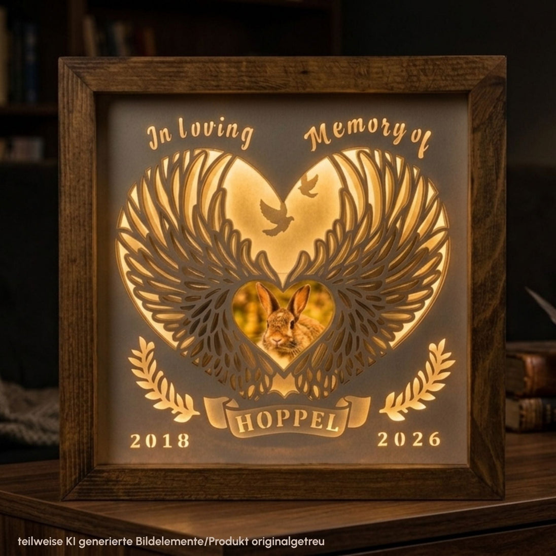 Gedenklampe für Pferde & Kleintiere "In Loving Memory" – Altholz (DIY - Set) - unverzichtbar schön - responsible handmade design