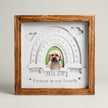 Gedenklicht als Andenken an den Hund mit Regenbogenmotiv, personalisiert mit Foto und Namen unbeleuchtet- unverzichtbar schön - responsible handmade design