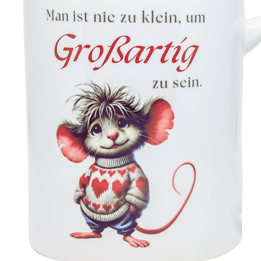 Keramiktasse, mit Affirmation durch nachhaltigen Sublimationsdruck veredelt. Für kleine & große Helden! - unverzichtbar schön - responsible handmade design