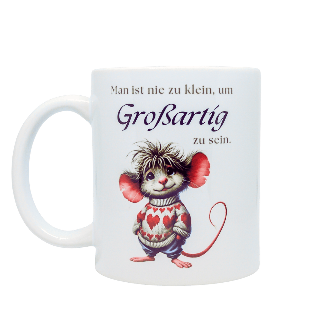 Keramiktasse, mit Affirmation durch nachhaltigen Sublimationsdruck veredelt. Für kleine & große Helden! - unverzichtbar schön - responsible handmade design