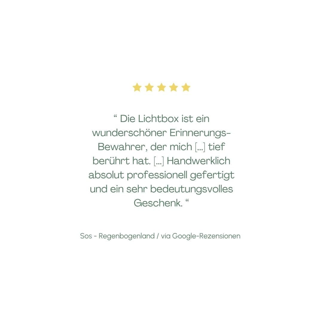 5 Sterne Bewertung für Trauerlicht Katze- unverzichtbar schön - responsible handmade design