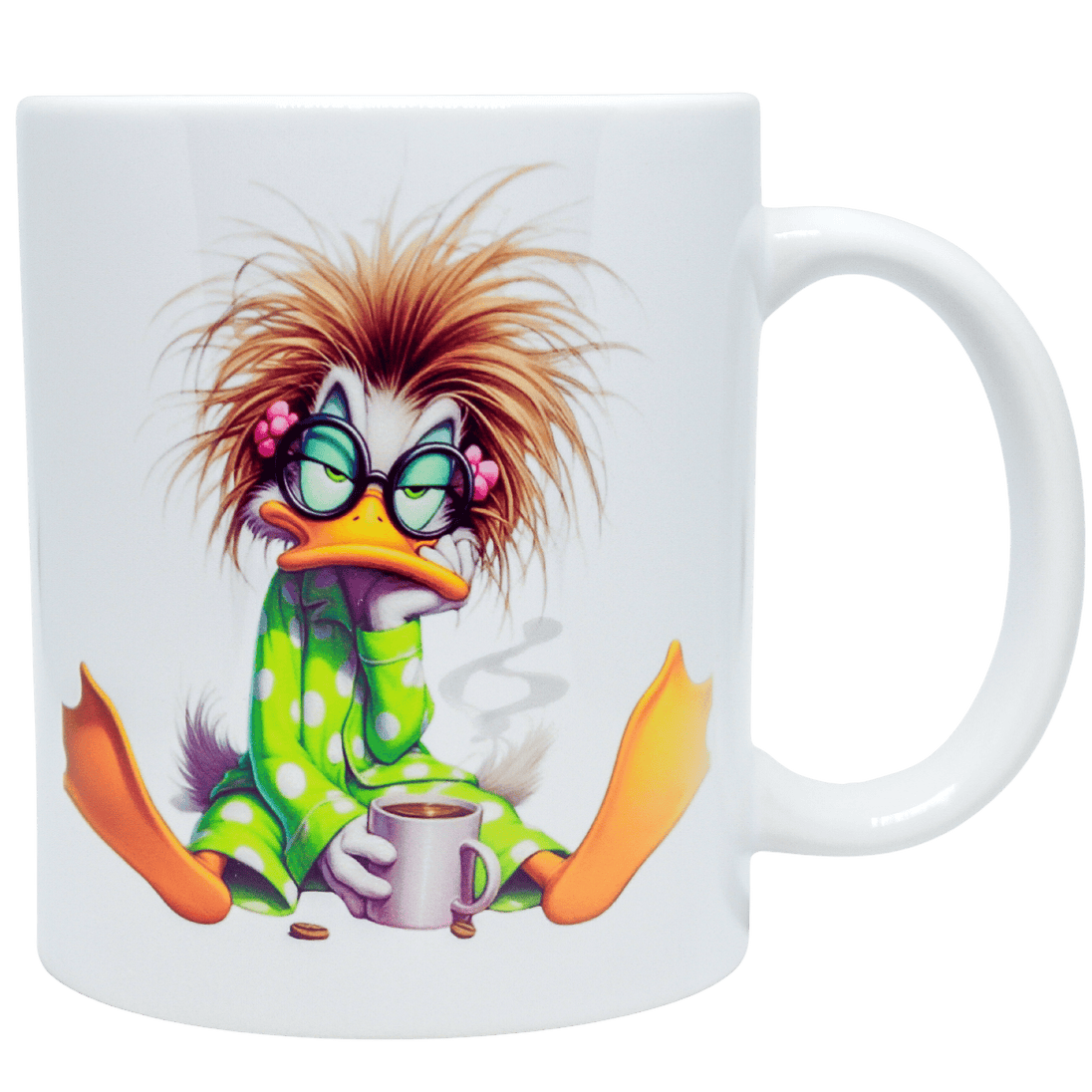 Originelle Keramiktasse für Morgenmuffel, in 4 verschiedenen Varianten & nachhaltig in Handarbeit bedruckt. - unverzichtbar schön - responsible handmade design