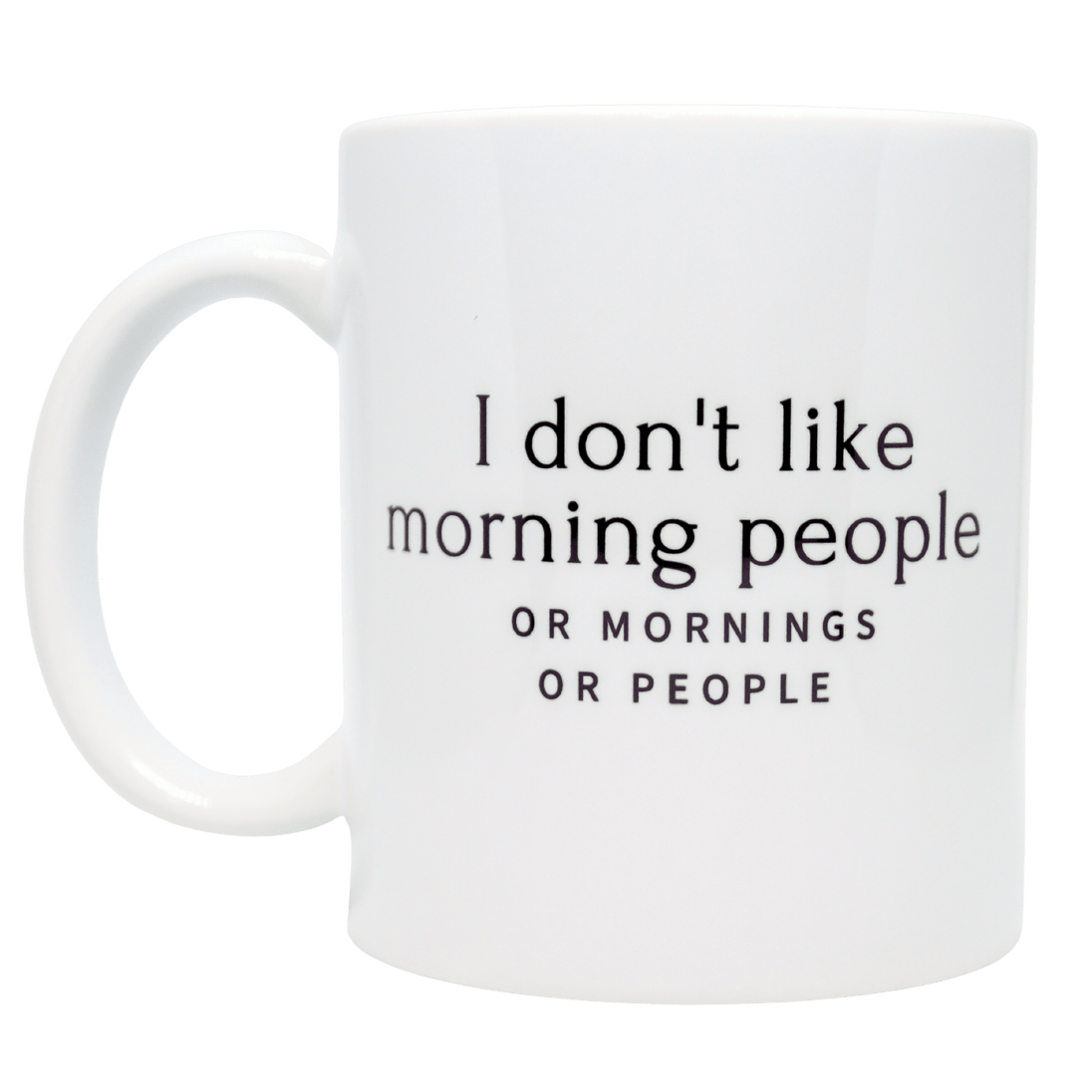 Originelle Keramiktasse für Morgenmuffel, in 4 verschiedenen Varianten & nachhaltig in Handarbeit bedruckt. - unverzichtbar schön - responsible handmade design