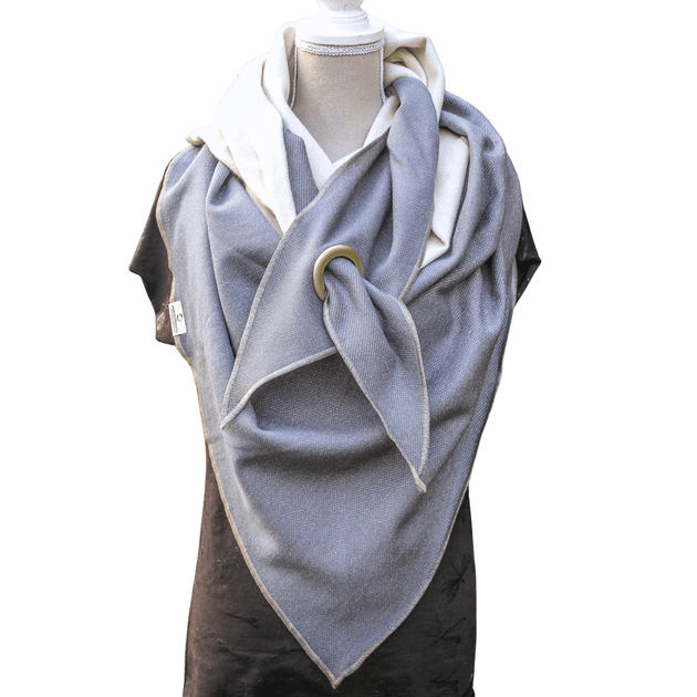 XXL Dreieckstuch/Halstuch mit Öse aus Bio Sweat in verschiedenen Varianten - unverzichtbar schön - responsible handmade design